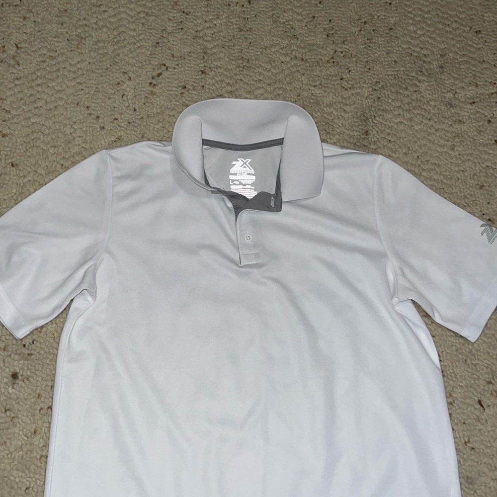 youth white polo